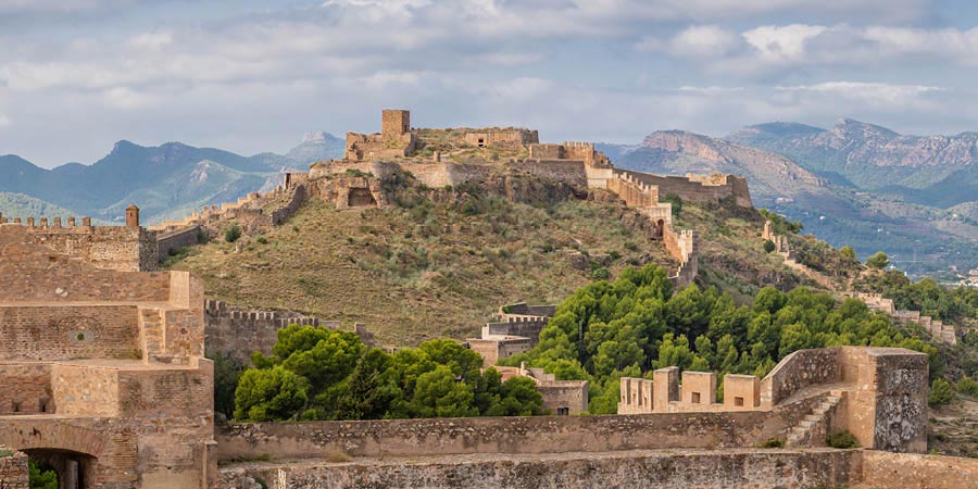 Admiring panoramic vistas from Sagunto Castle
